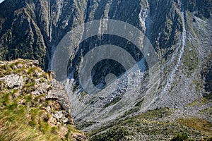 Italian Alps in Lombardy. Hiking trail, Adamello Group