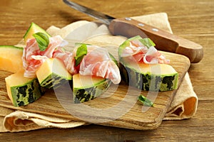 Italian antipasti (prosciutto melone)