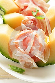 Italian antipasti (prosciutto melone)