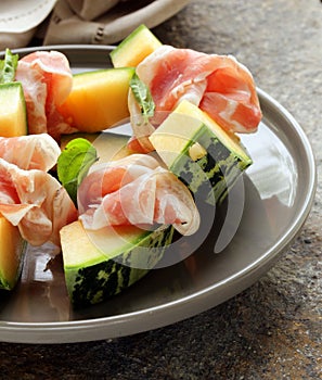 Italian antipasti (prosciutto melone)