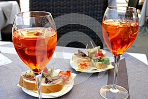 Italian Apero with Aperol Spritz photo