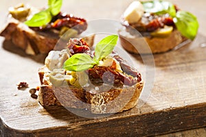 Italian appetizer bruschetta