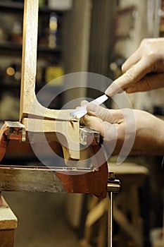 Italian artisan luthier wood carver photo