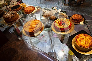 Italian bakery food tradition. Creative gourmet pastry