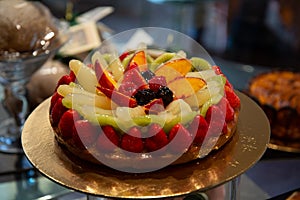 Italian bakery food tradition. Creative gourmet pastry