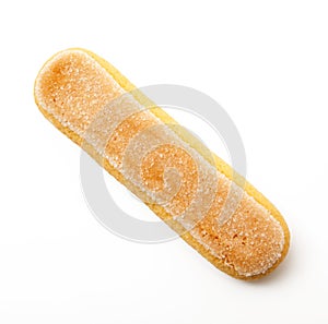 Italian biscuits savoyard on white background