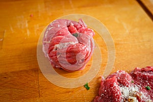 Italian braciola beef rolls photo