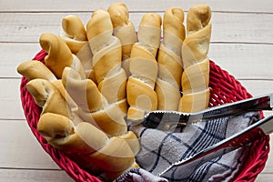 Italian bread Crocetta Ferrarese. Traditional bread from Ferrara. Italy photo