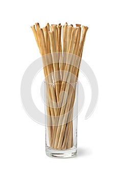Italian breadsticks in a glass