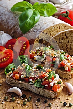 Italian bruschetta photo