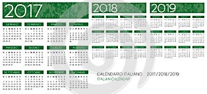 Italian Calendar 2017-2018-2019