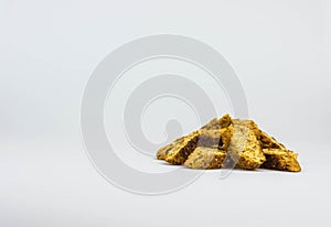Italian cantucci, on white background