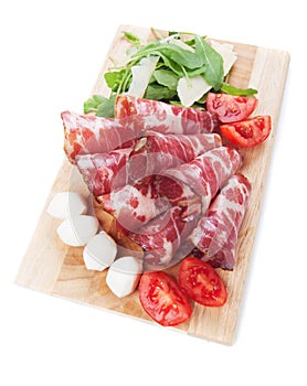 Italian capicola, cured pork meat