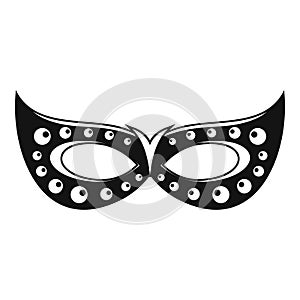 Italian carnival mask icon, simple style