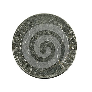20 italian centesimi coin 1941 isolated on white background photo