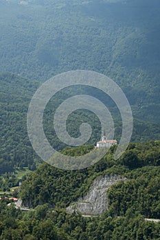 Italian charnel-house form the World War I above Kobarid in Julian Alps in Slovenia