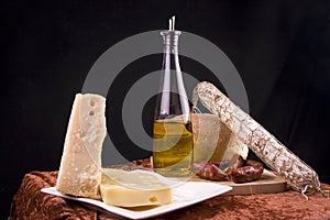 Italian Cheese, Salami & Bread