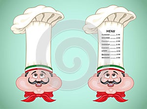 Italian Chef Hat Menu