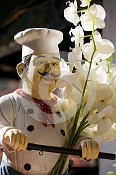 Italian chef statue