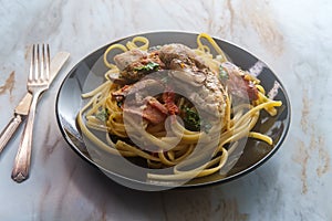 Italian Chicken Bacon Linguine