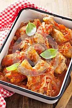 Italian chicken cacciatore photo