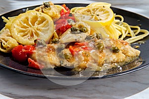 Italian Chicken Piccata Spaghetti photo