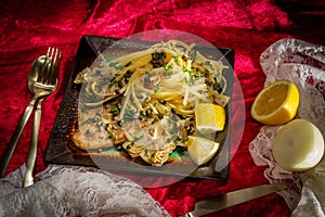 Italian Chicken Piccata Linguine