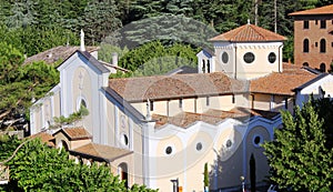 Italian Church surrounded by woods