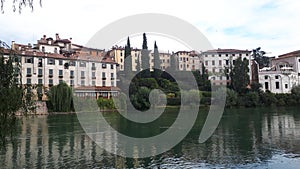 Italian city on the beautiful lake. Old, romantic builidings. Calming and peacfull time. Euro trip to Italy.