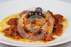 Italian codfish isolated on a white background