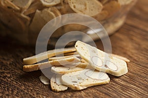 Italian cookies,biscotti with almond