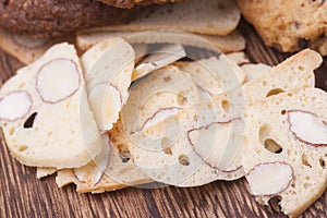 Italian cookies,biscotti with almond