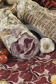 Italian coppa di Parma salami