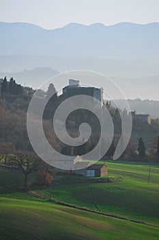 Italian Countryside Landscape with old farmland