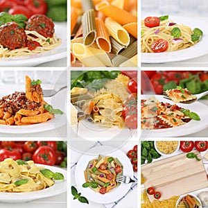 Italian cuisine collection of ingredients for a spaghetti pasta