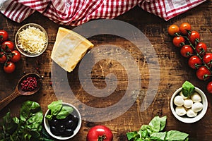 Italian cuisine food ingredients or food background