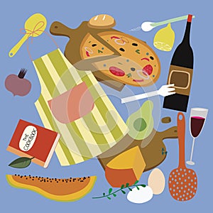 Italian cuisine illustration