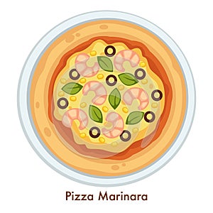 Italian cuisine pizza Marinara food of Italy seafood