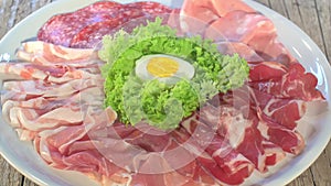 Italian Cured Meat Platter Rotating