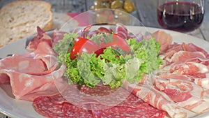 Italian Cured Meat Platter Rotating