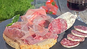 Italian Cured Meat Platter Rotating