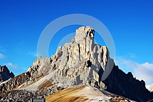 Italian Dolomiti mountain peak in Belluno province