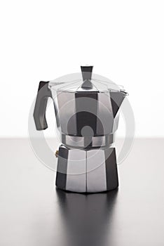 Italian espresso machine over white