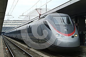 Italian Eurostar train at Termini, Rome photo