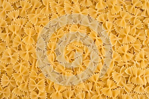 Italian Farfalle Pasta raw food background