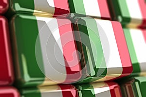 Italian flag-cube