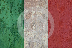 Italian Flag of Italy, texturised background