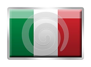 Italian flag metal enamelled badge