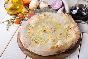 Italian flat bread focaccia