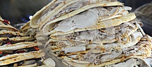 Italian flatbread typically dish prepared in the Romagna region